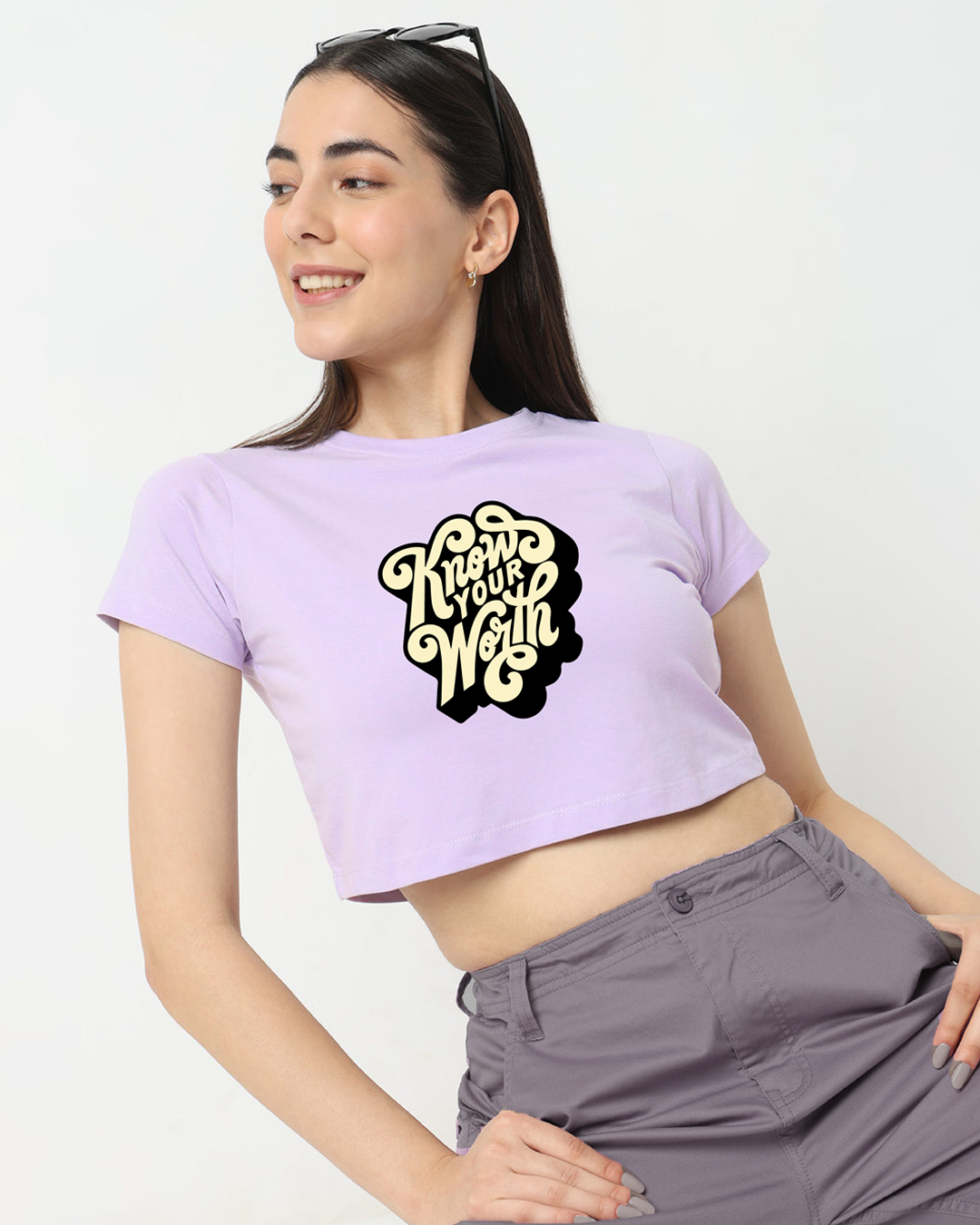 KNOW YOUR WORTH BABY TEE