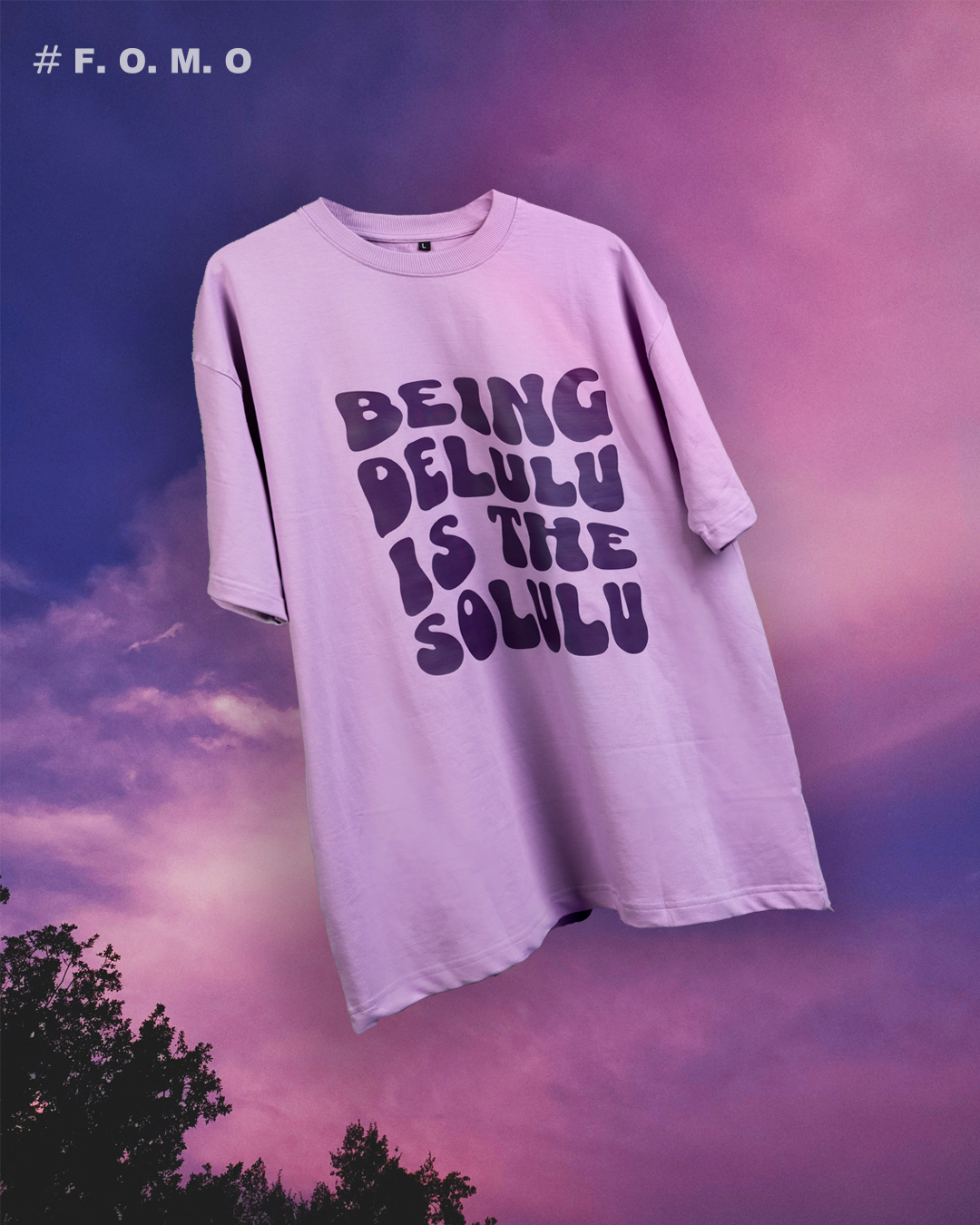 DELULU OVERSIZE UNISEX T-SHIRT