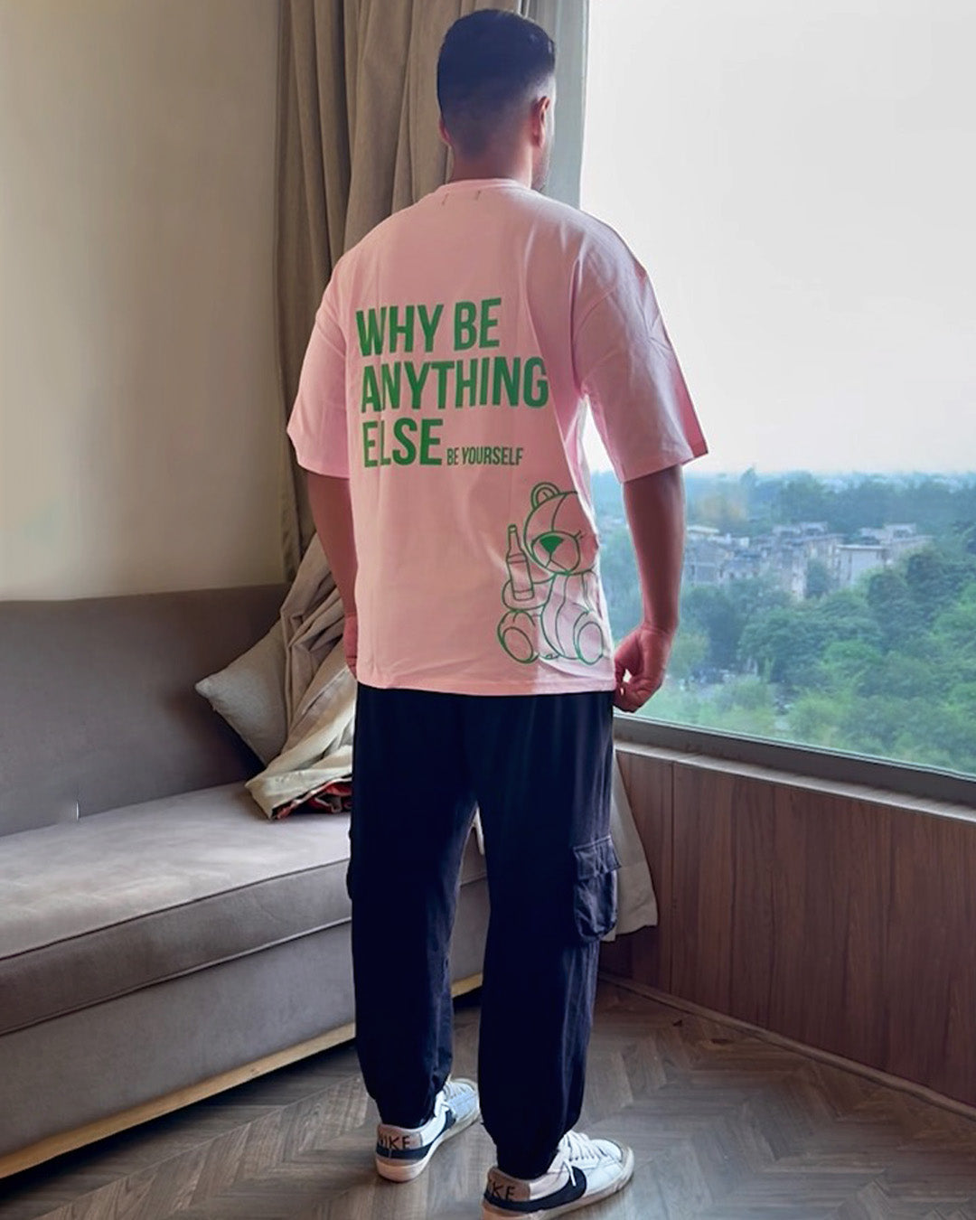 DRUNK TEDDY OVERSIZE UNISEX T SHIRT