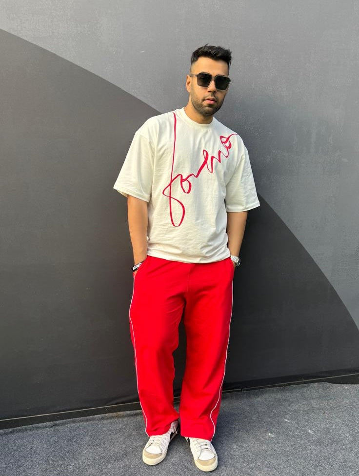 CHILLI KIS RED UNISEX SWEATPANTS