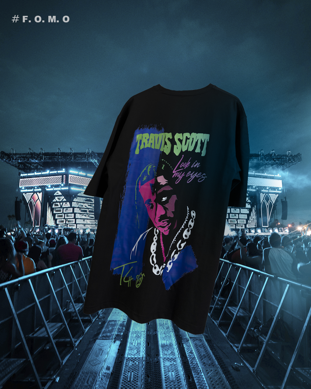 TRAVIS SCOTT OVERSIZE UNISEX T-SHIRT